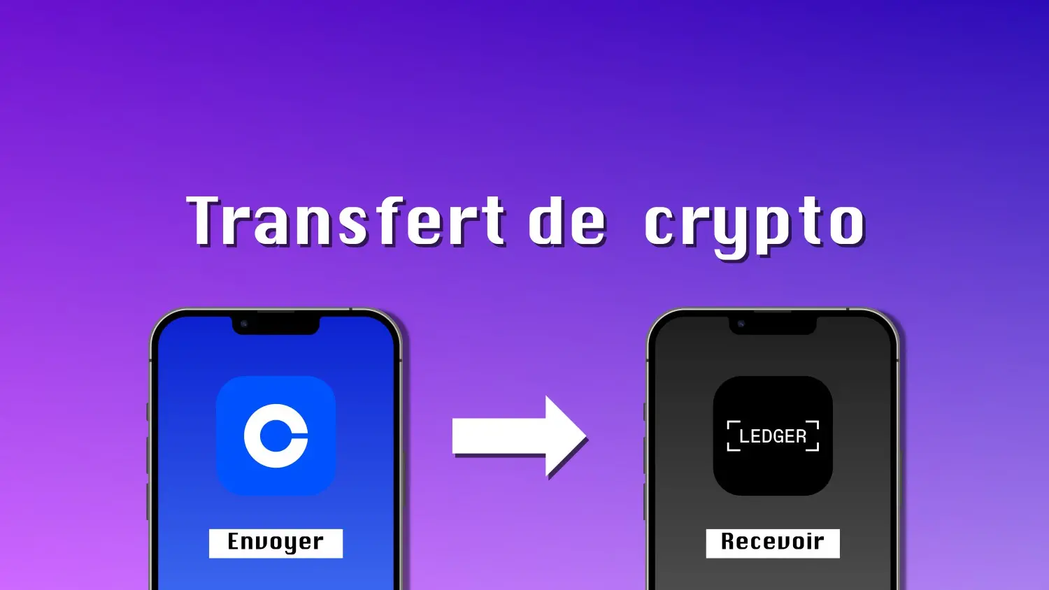 un tutorial de comment faire un transfert des crypto-monnaie de la plateforme Coinbase au portefeuille Ledger